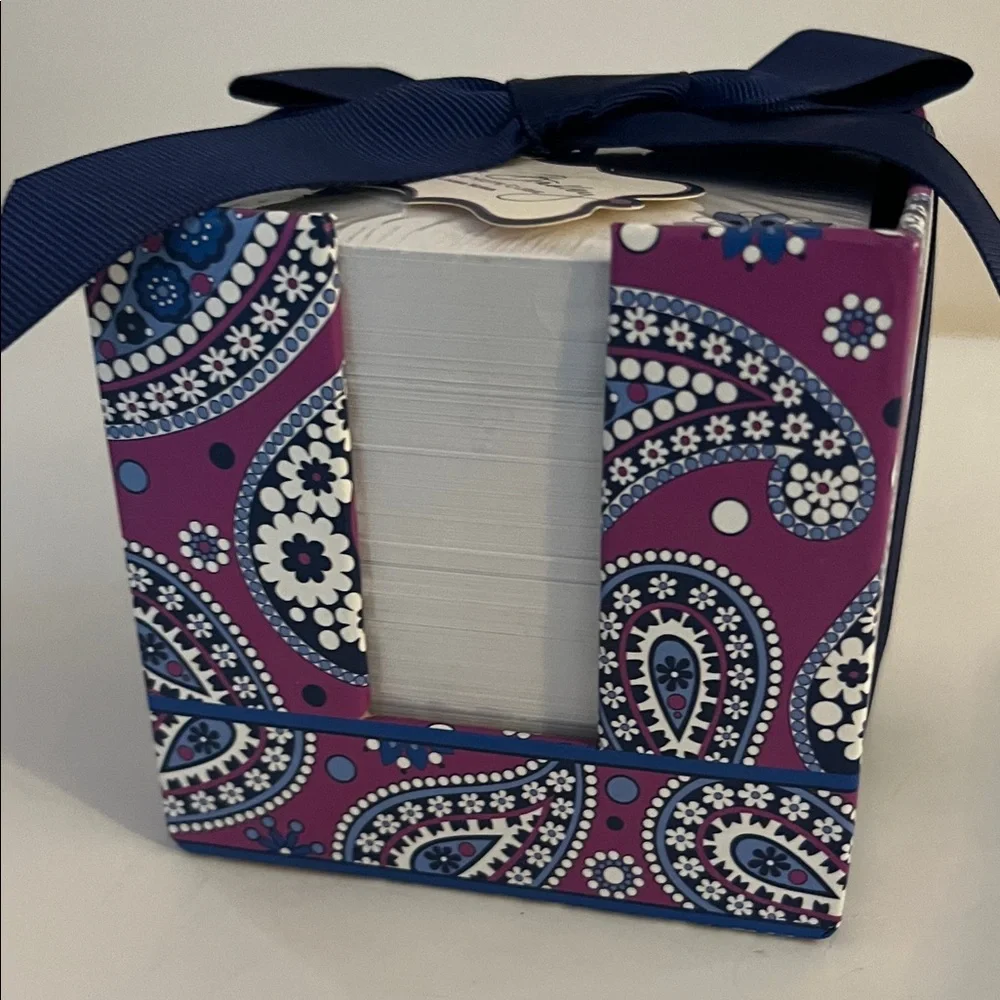 Vera Bradley new Note Paper Cube and Multicolor Floral Face Mask
